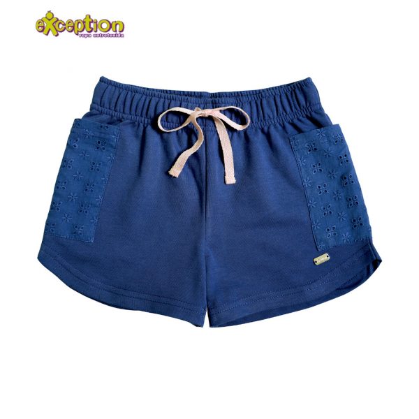 Short Broderie Azul 1 a 24 meses - Exception