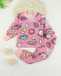 Pijama Afranelado Rosado Felicidad 9 a 36 meses