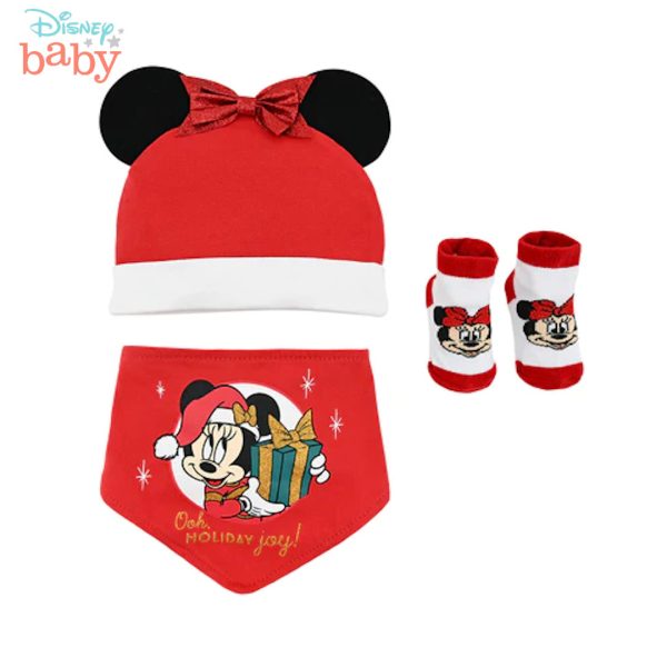Set 3 Piezas Bandana- Gorro y Calcetines Minnie Navidad - Disney