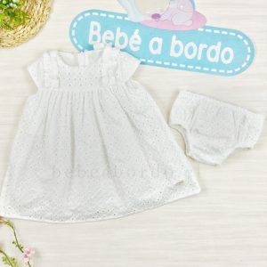 Vestido Bebé Formal Blanco 3 a 24 meses - Ficcus